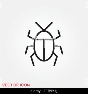 Beetle icon. Insect design, insect icons vector Stock Vector