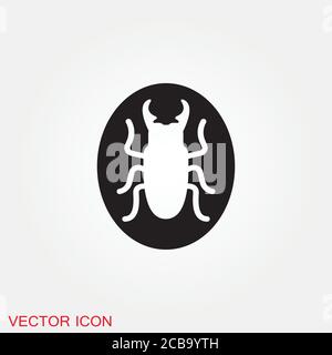 Beetle icon. Insect design, insect icons vector Stock Vector