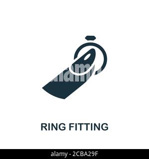 Ring Fitting icon. Simple element from jewelery collection. Creative ...