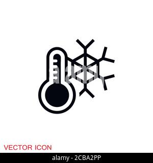 Cold icon. Snowflake sign icon. Air conditioning symbol. Vector Stock Vector