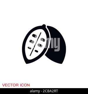 Cocoa icon, chocolate with marshmallows symbol sign and button Stock Vector