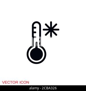 Cold icon. Snowflake sign icon. Air conditioning symbol. Vector Stock Vector