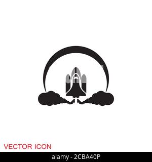 Space icon in flat style. Vector illustration. Stock Vector
