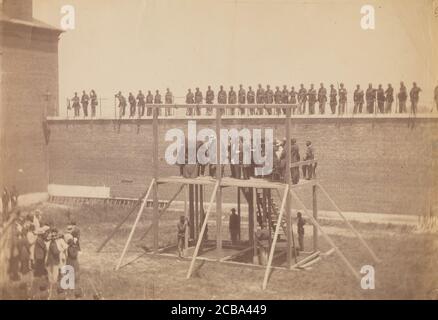 Execution of the Conspirators, July 7, 1865. Stock Photo