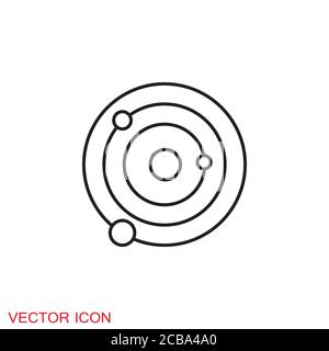 Space icon in flat style. Vector illustration. Stock Vector