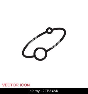 Space icon in flat style. Vector illustration. Stock Vector