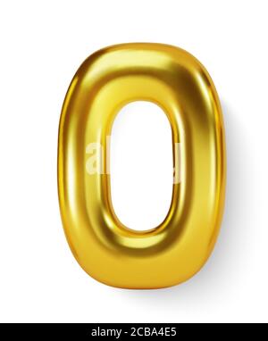 3D Number Zero in Balloon Style Isolated Stock Vector Image & Art - Alamy