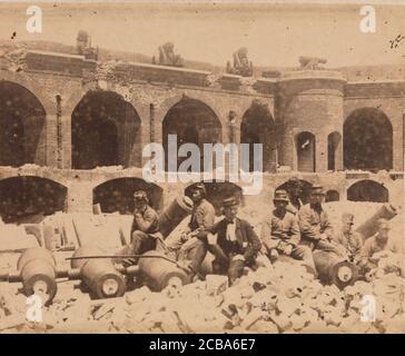 Salient with North-west Casemates, Fort Sumter, April 1861. Stock Photo