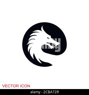 Dragon icon, Dragon logo vector design template, dragon icon. Stock Vector
