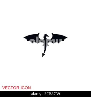 Dragon icon, Dragon logo vector design template, dragon icon. Stock Vector