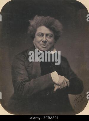 [Album Containing Photographs, Engravings, Drawings, and Publications Pertaining to Alexandre Dumas], November 1855. Stock Photo