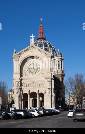 Paris, France - January 16 2020: The Church of St. Augustine (French: Église Saint-Augustin) is a Catholic church located in the 8th arrondissement of Stock Photo