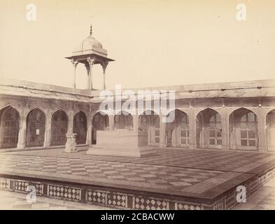 King Akbar's Tomb, Agra, 1860s-70s. Stock Photo