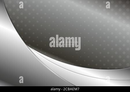 Metallic background.Elegant of gray with dotted minimal template modern design. Stock Vector