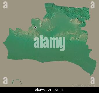 Mayabeque Mayabeque, province of Cuba. Solid color shape. Locations and names of ...