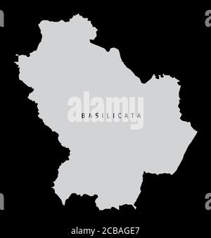 Basilicata region map Stock Vector