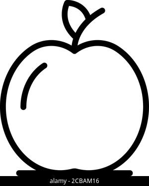 Inclusive education apple fruit icon, outline style Stock Vector