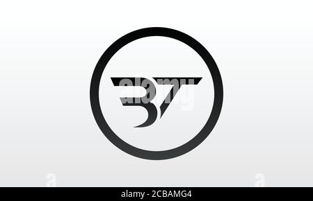 BT Creative Modern Letter Logo Design. BT Icon Letters Logo Vector ...
