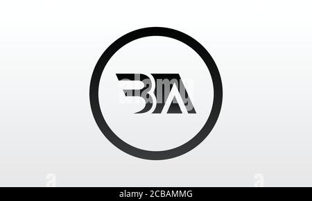 Initial BA Letter Logo With Creative Modern Business Typography Vector Template. Creative Letter BA Logo Vector. Stock Vector