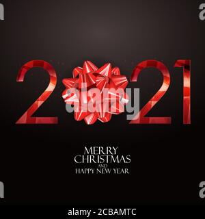 Holiday 2021 New Year and Merry Christmas Background. Vector Illustration Stock Vector
