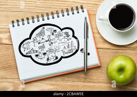Coffee cup for fresh idea Stock Photo