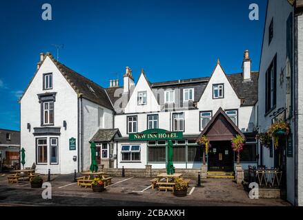 The New Inn Hotel in the town of Ellon, lying on the River Ythan in Aberdeenshire, Scotland, UK Stock Photo