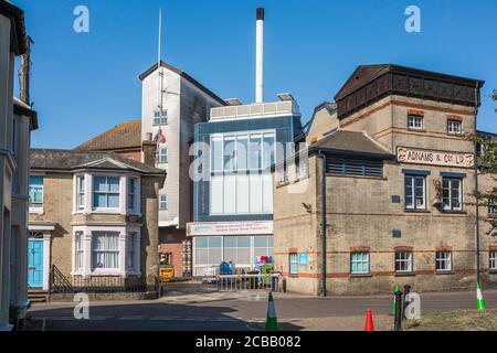 Adnams Suffolk, view of the Adnams Sole Bay Brewery building in the centre of Southwold, East Anglia, England, UK Stock Photo