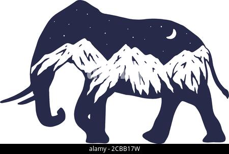 Vector illustration of elephant Stock Vector