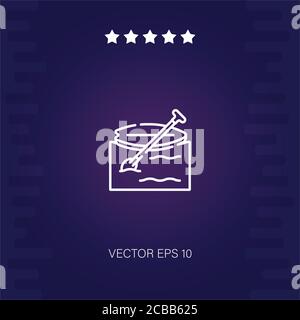 Paddle board vector icon modern illustration Stock Vector