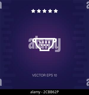 colander vector icon modern illustration Stock Vector
