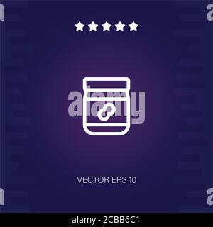 peanut butter vector icon modern illustration Stock Vector