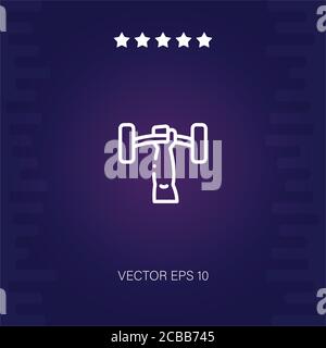 strongman vector icon modern illustration Stock Vector
