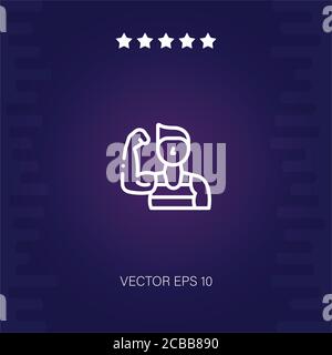 strongman vector icon modern illustration Stock Vector