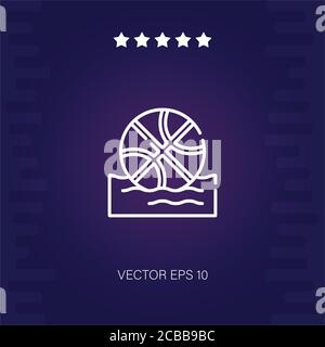 water basketball vector icon modern illustration Stock Vector