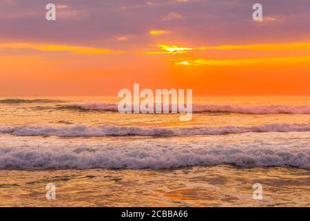 Beautiful sunset over the ocean Stock Photo
