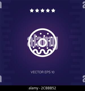 donut vector icon modern illustration Stock Vector