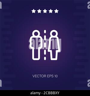 Gap vector icon modern illustration Stock Vector