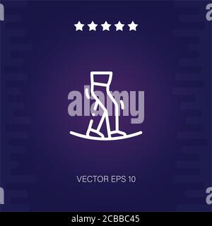 tightrope walker vector icon modern illustration Stock Vector