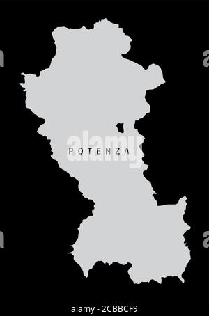 Potenza province map Stock Vector
