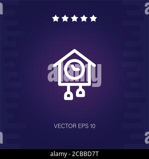 cuckoo clock vector icon modern illustration Stock Vector
