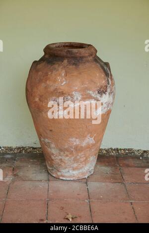 Terracotta earthenware Urn Stock Photo