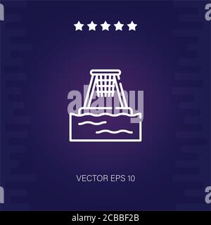 water basketball vector icon modern illustration Stock Vector