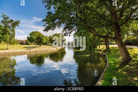 The 19th century Royal Military Canal at Hythe in Kent, England Stock Photo