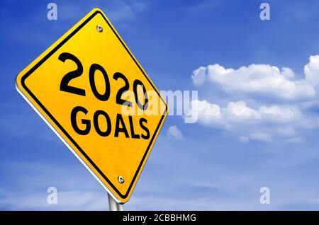 New goals for new year 2020 Stock Photo
