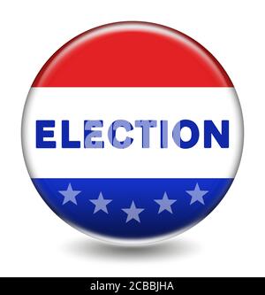 ELECTION - election vote button illustration Stock Photo