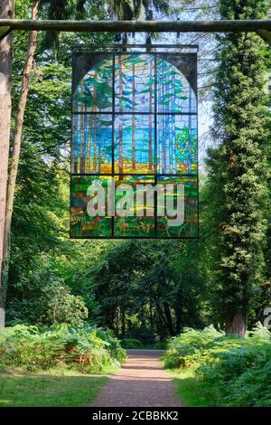 Cathedral - by Kevin Atheron - on the Sculpture Trail at Beechenhurst Woods, near Coleford, Forest of Dean, Gloucestershire Stock Photo