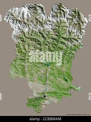Mtskheta-Mtianeti, region of Georgia. Solid color shape. Corner ...