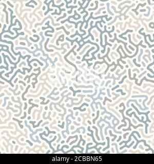 Abstract organic background, natural maze labyrinth, reaction diffusion pattern. Seamless vector pattern. Abstract natural background. Organic texture Stock Vector