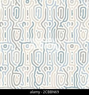 Abstract organic background, natural maze labyrinth, reaction diffusion pattern. Seamless vector pattern. Abstract natural background. Organic texture Stock Vector