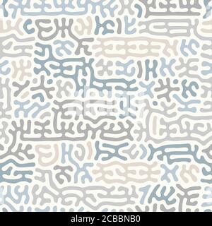 Abstract organic background, natural maze labyrinth, reaction diffusion pattern. Seamless vector pattern. Abstract natural background. Organic texture Stock Vector